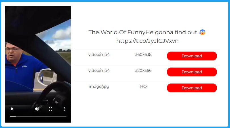 Kies de gewenste videokwaliteit uit de lijst en klik op 'Downloaden' (of 'Openen' om een ​​voorbeeld te bekijken).